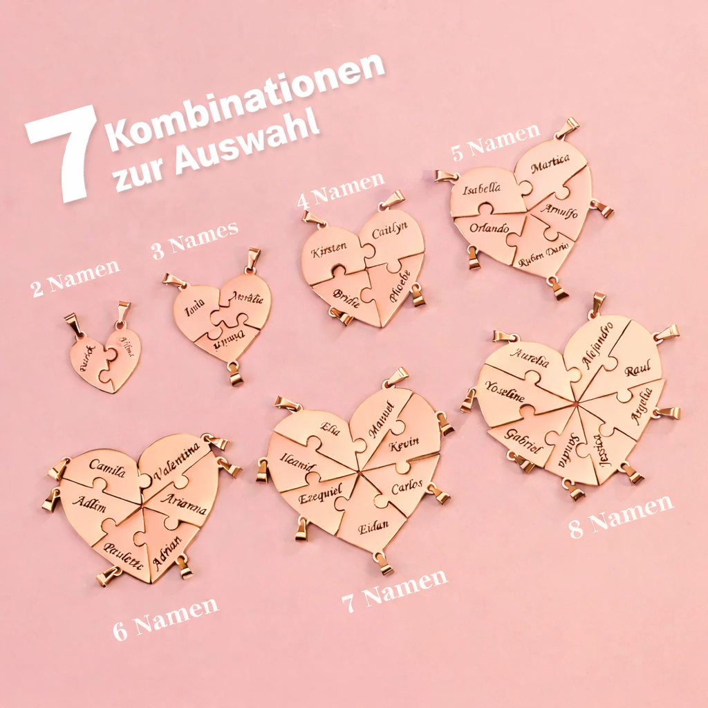 Puzzle-Herzkette – Personalisierbar