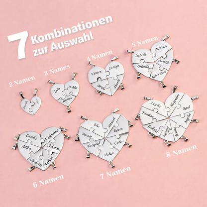 Puzzle-Herzkette – Personalisierbar