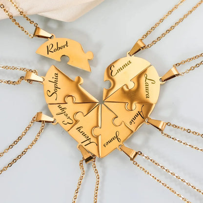Puzzle-Herzkette – Personalisierbar