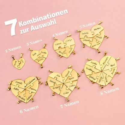Puzzle-Herzkette – Personalisierbar