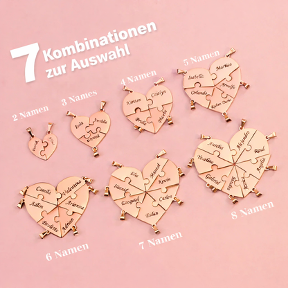 Puzzle-Herzkette – Personalisierbar